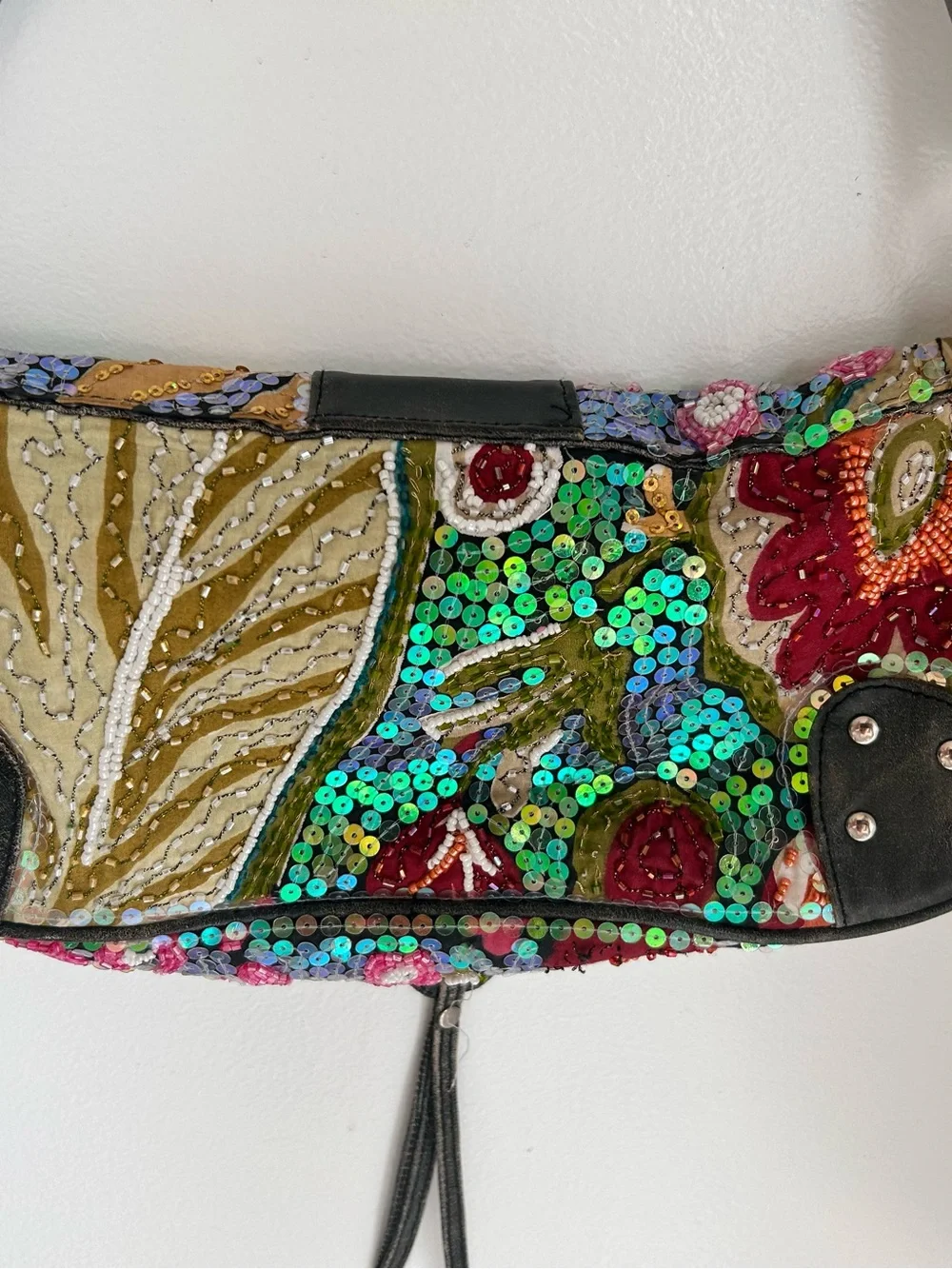 Christiana Sequin Embellished Multicolor Shoulder Bag - Picture 2 of 3